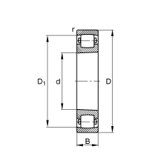 ΝLS 20230-K-MB-C3,  DIN 635-1 ˜ʵҪߴ, FףF 1:12